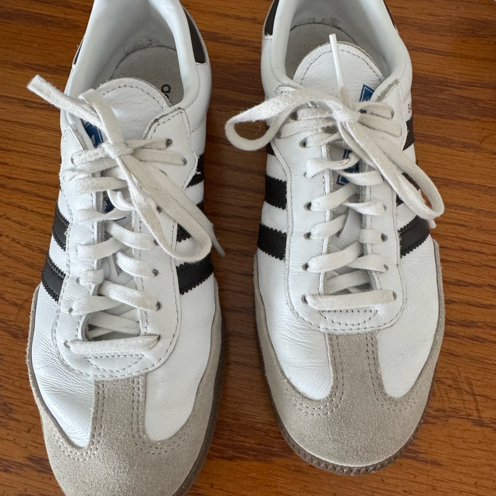 Adidas Men's White and Black Sneakers